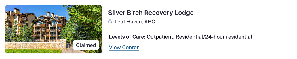 Claimed Profile Card